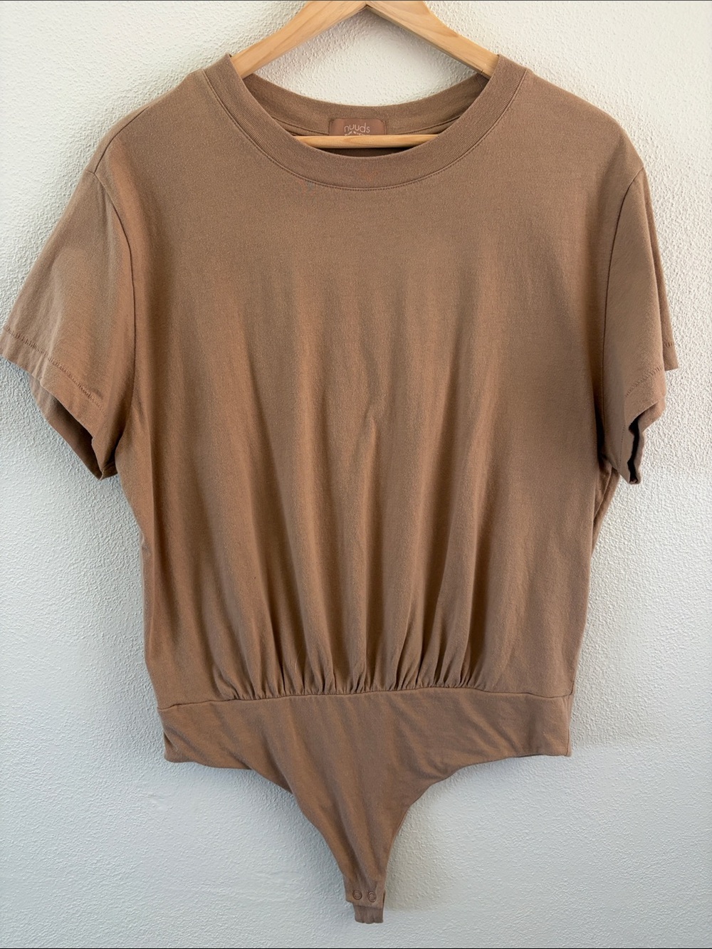 Nuuds cotton Everyday T-Shirt Bodysuit | Cinnamon | size large